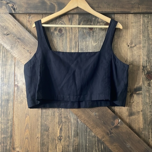 PORRIDGE By ANTHROPOLOGIE Linen Crop Top - Picture 6 of 10